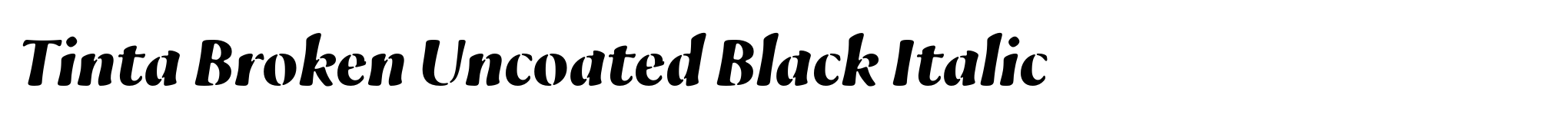 Tinta Broken Uncoated Black Italic image